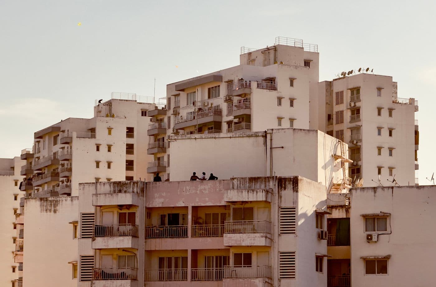 Residential buildings along a street in the Palanpur area of Surat